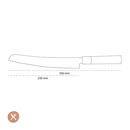 Kai Shun - Wasabi Zwart Broodmes 9'' (23,0 cm) Kai Shun 