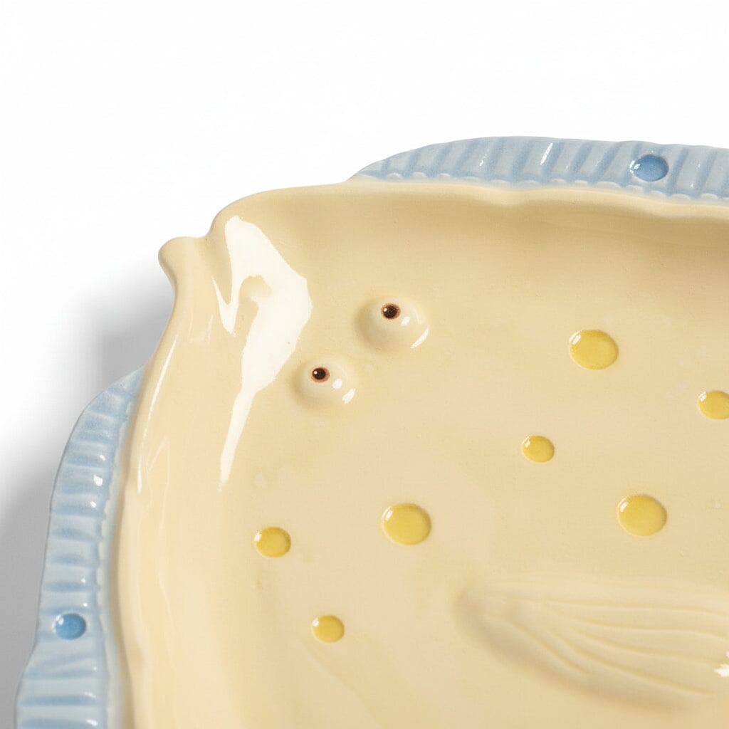 &Klevering - Bord Schol - Botergeel Serveerschaal &Klevering 