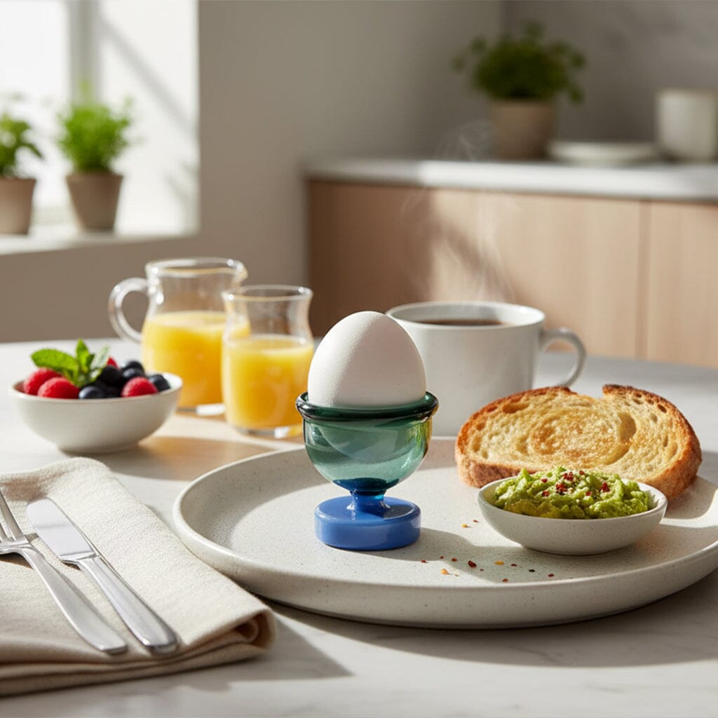 &Klevering - Eierdopjes Cantine - Blauw - Set Van 2 Eierdop &Klevering 