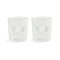 &Klevering - Glas flora wit set van 2 Drinkglazen &Klevering 