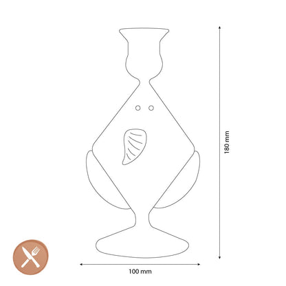 &Klevering - Kandelaar - Vis - Roze Kandelaar &Klevering 