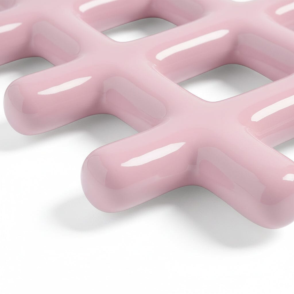 &Klevering - Onderzetter - Grid - Roze Onderzetter &Klevering 