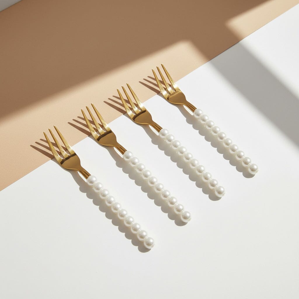 Lepelclub - Gebaksvorkjes - Parel - Set Van 4 LepelClub 