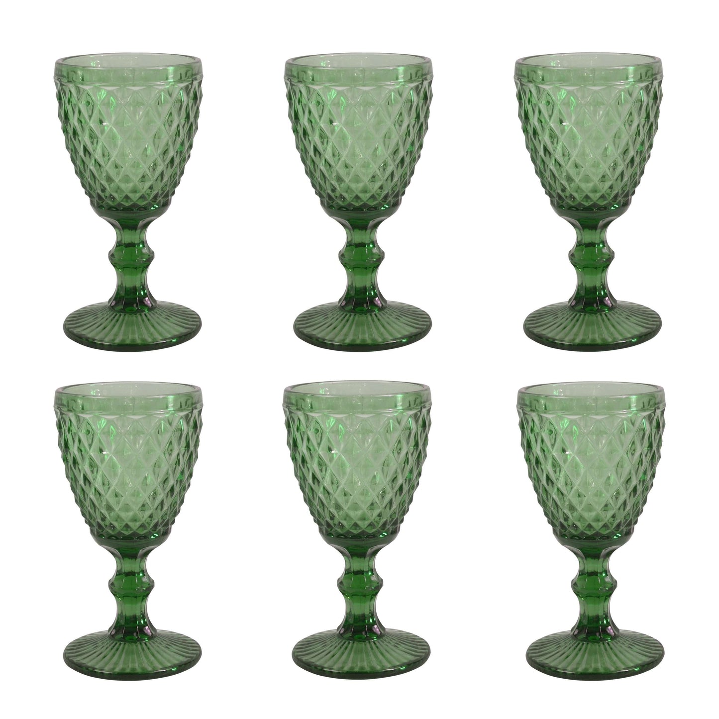 Medard de Noblat - Diamond - Wine Glass 20cl - Green (set of 6) Medard de Noblat 