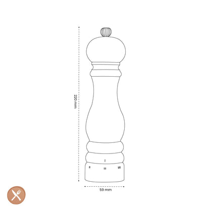 Peugeot - Paris chef Pepermolen RVS Carbon 22 cm Pepermolen Peugeot 