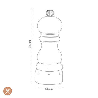 Peugeot - Paris u'select Zoutmolen Chocolade 15 cm Zoutmolen Peugeot 