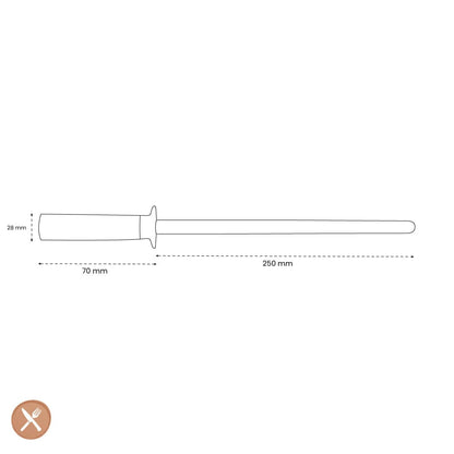 Satake - Kuro Keramische Slijpstaaf 25cm Satake 