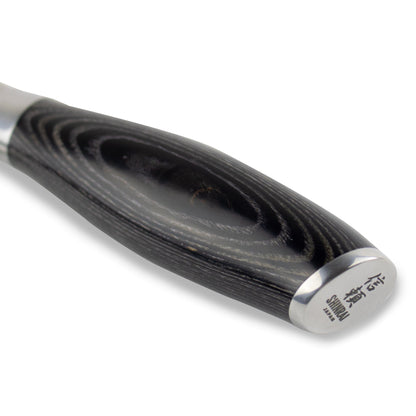 Shinrai Japan - Damast Pakka Wood 6-delige Messenset + Magnetisch Messenblok Scalae - Acacia hout Shinrai Japan 