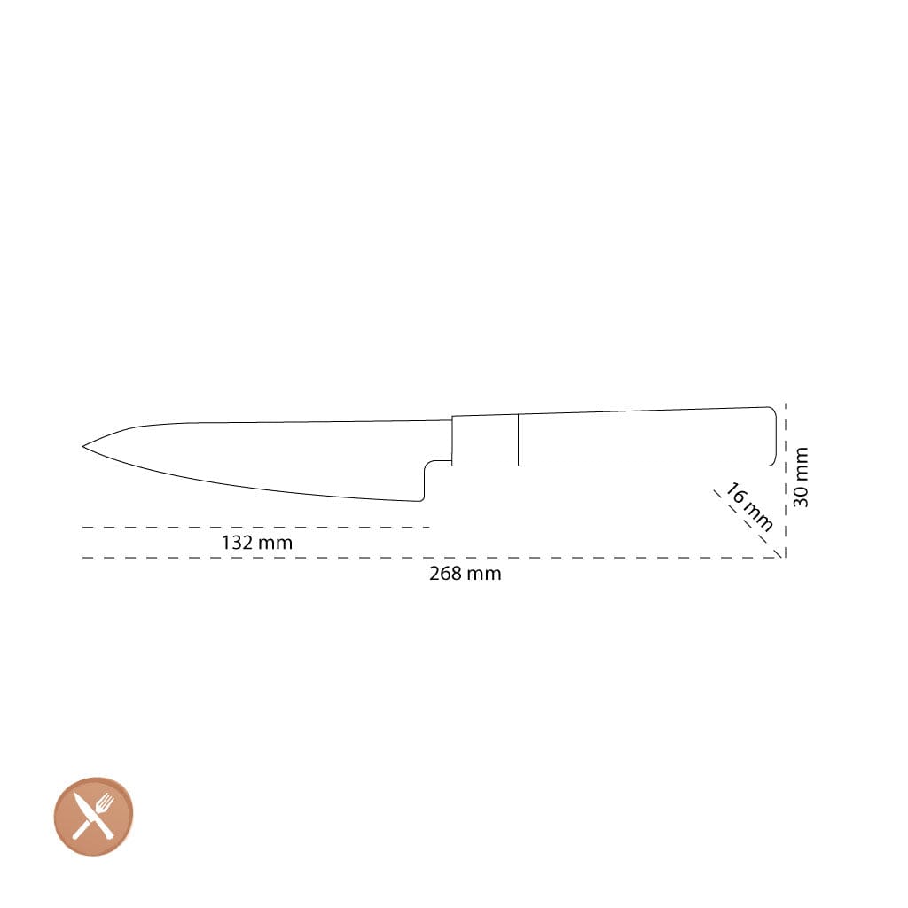 Shinrai Japan - Kurayami Damascus Officemes 13 cm Officemes Shinrai Japan 