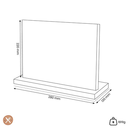 Shinrai Japan - Magnetisch Messenblok Dubbelzijdig - Acaciahout Messenblokken Shinrai Japan 