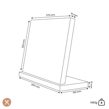 Shinrai Japan - Magnetisch Messenblok Enkelzijdig - Acaciahout Messenblokken Shinrai Japan 