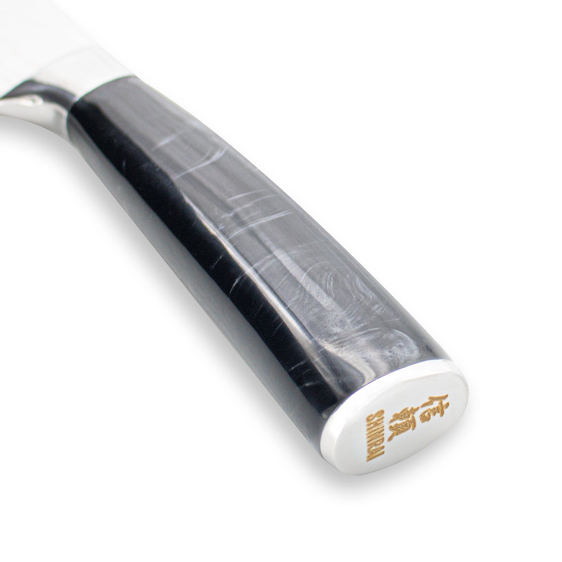 Shinrai Knives - Damascus Print Onyx Epoxy Santoku mes 18cm Santokumes Shinrai Knives 