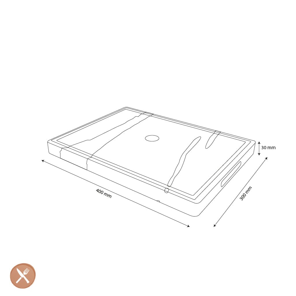 Shinrai Knives - Epoxy Onyx Snijplank Olijfhout - 40 x 30 x 3 cm Houten snijplank Shinrai Knives 