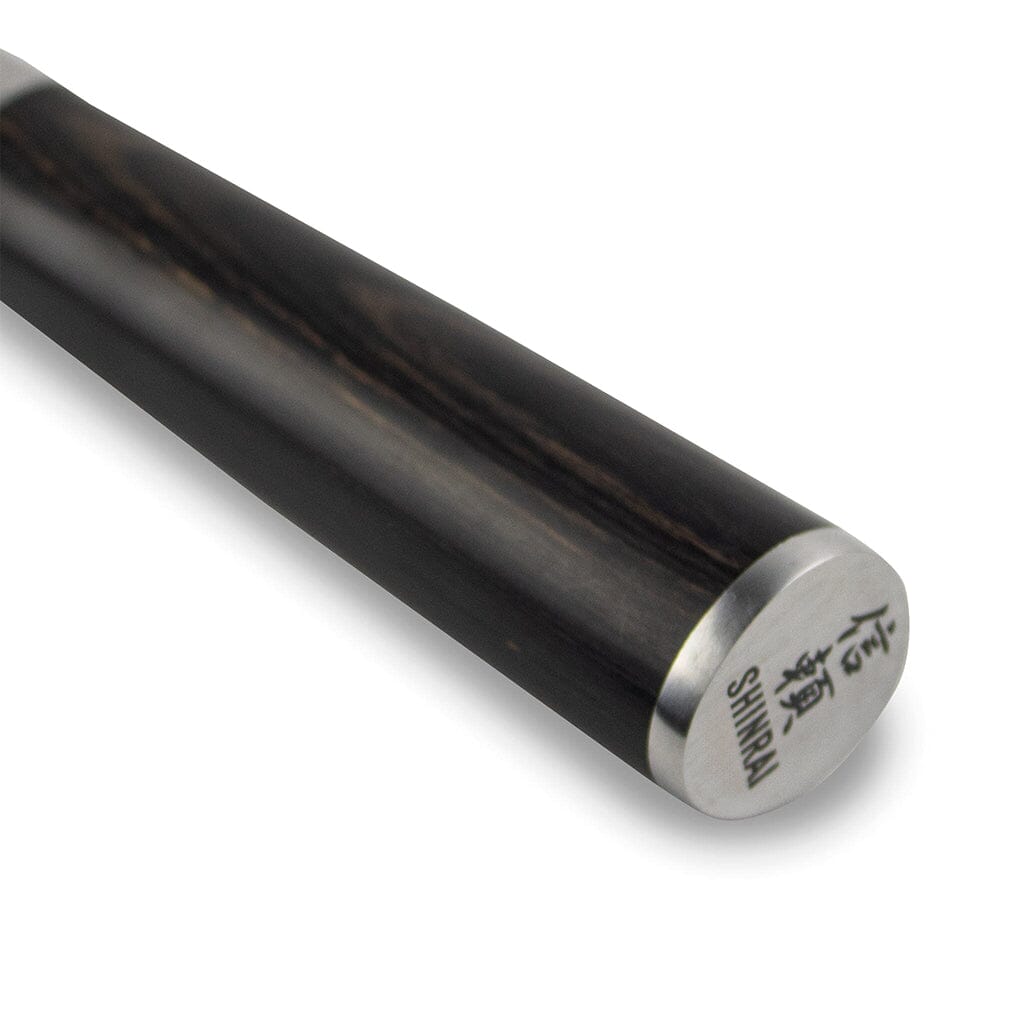 Shinrai Knives - Hammered Damast BR 5-delige Messenset + Magnetisch Messenblok Scalae - Acacia Messenset met blok Shinrai Knives 