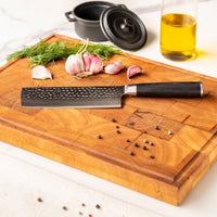 Shinrai Knives - Hammered Damast BR 7-delige Messenset Messenset Shinrai Knives 