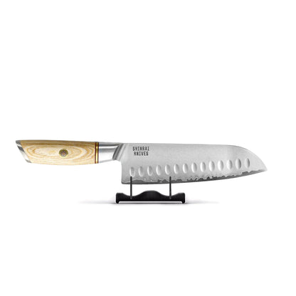 Shinrai Knives - Hikari Damascus 5-delige messenset + Messenblok Dubbelzijdig Messenset met blok Shinrai Knives 