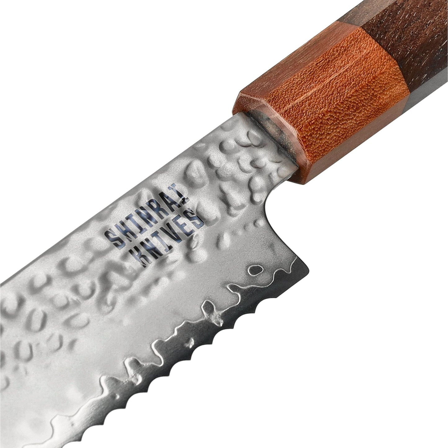 Couteaux Shinrai - Kigami Exclusive Damascus 4 pièces - Couteau de chef + Couteau à pain + Nakiri + Couteau d'office Ensemble de couteaux Shinrai Knives