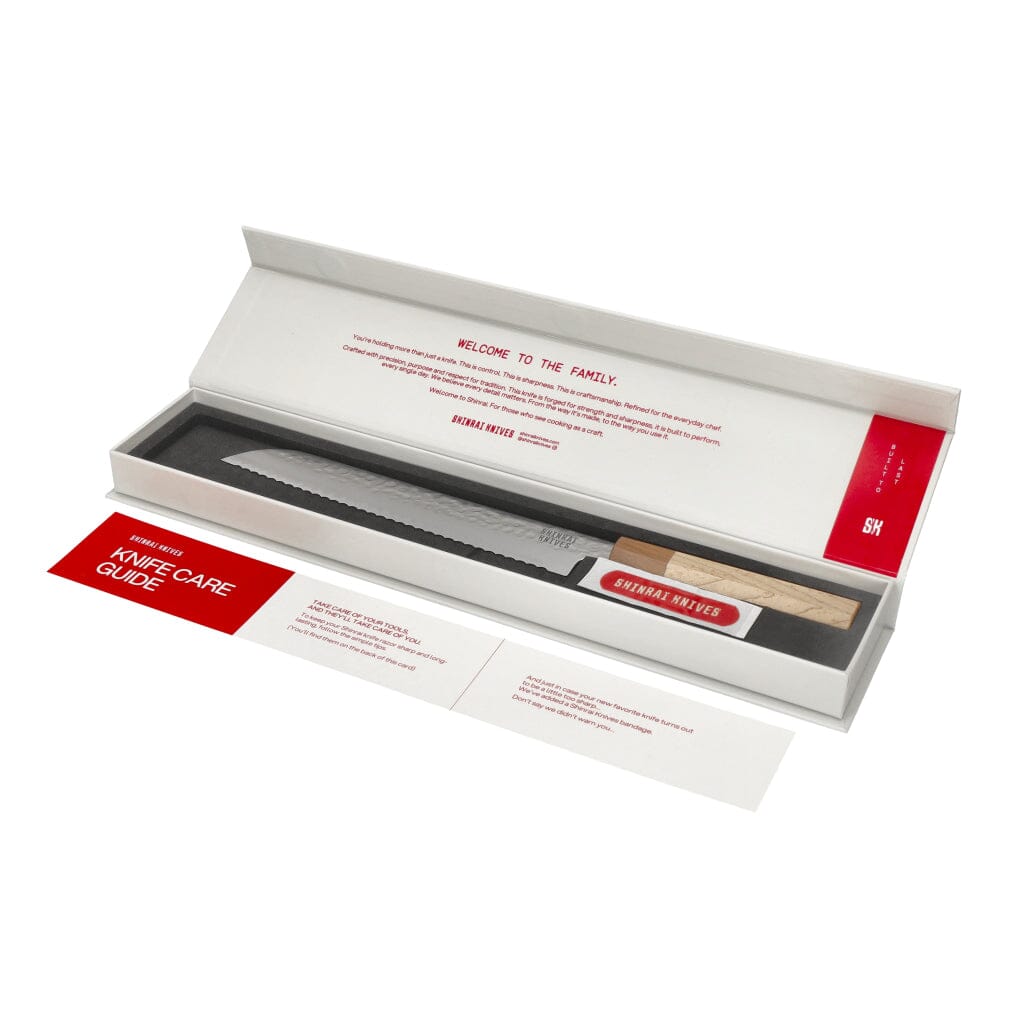 Shinrai Knives - Kirameki Damascus Broodmes 20 cm Broodmes Shinrai Knives 