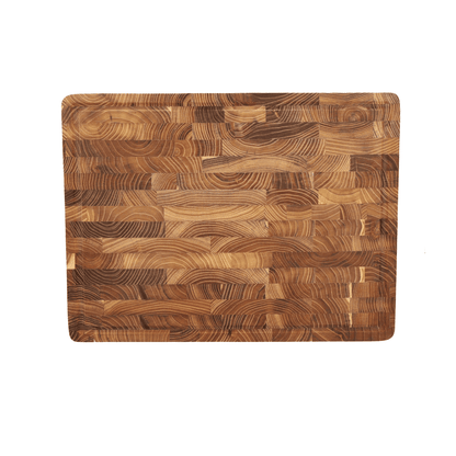 Shinrai Knives - Luxe Snijplank Teakhout - Kopshout - 40 x 30 x 4.5 cm Houten snijplank Shinrai Knives 