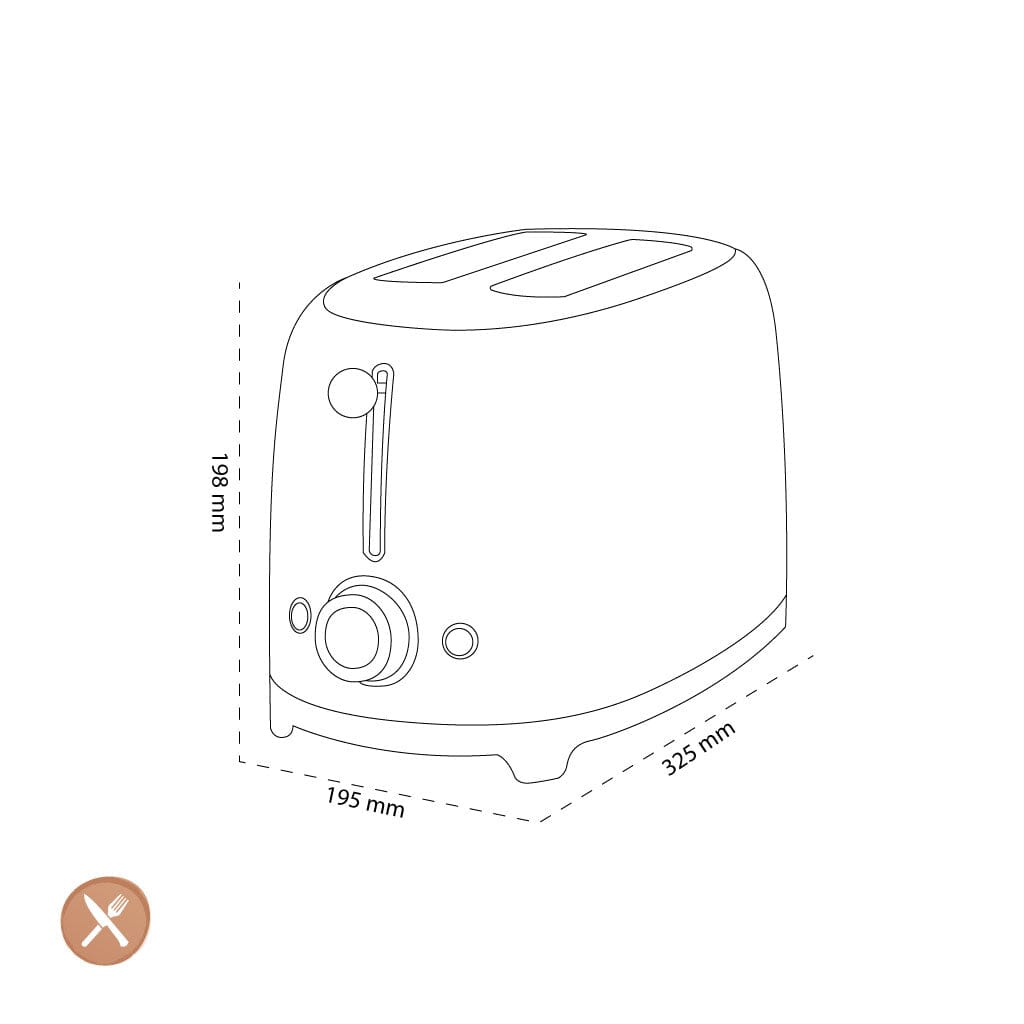 Smeg - Broodroosters | Rood | Jaren 50 | Toaster 2x2 Broodrooster Smeg 