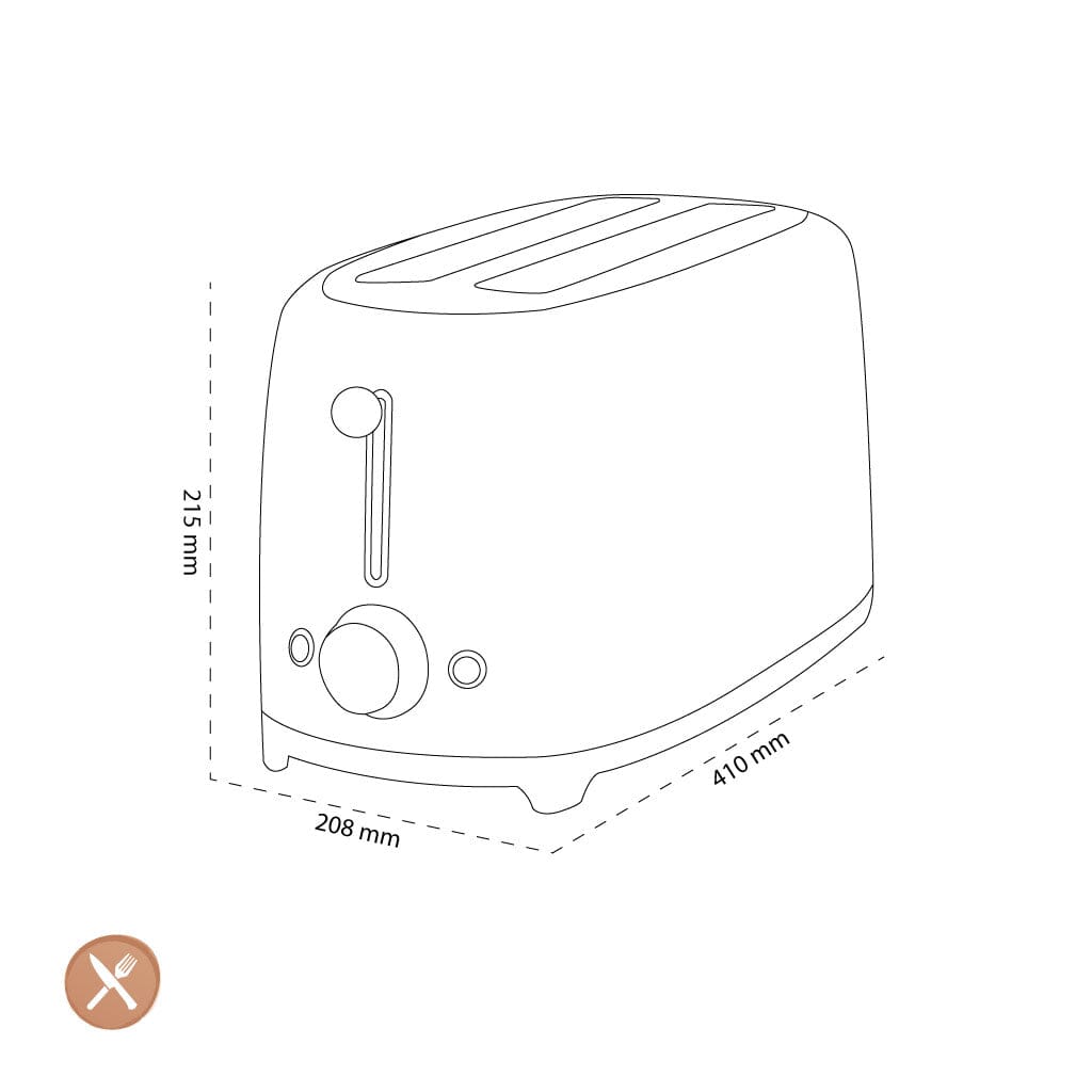 Smeg - Broodroosters | Wit | Jaren 50 | Toaster 2x4 Broodrooster Smeg 