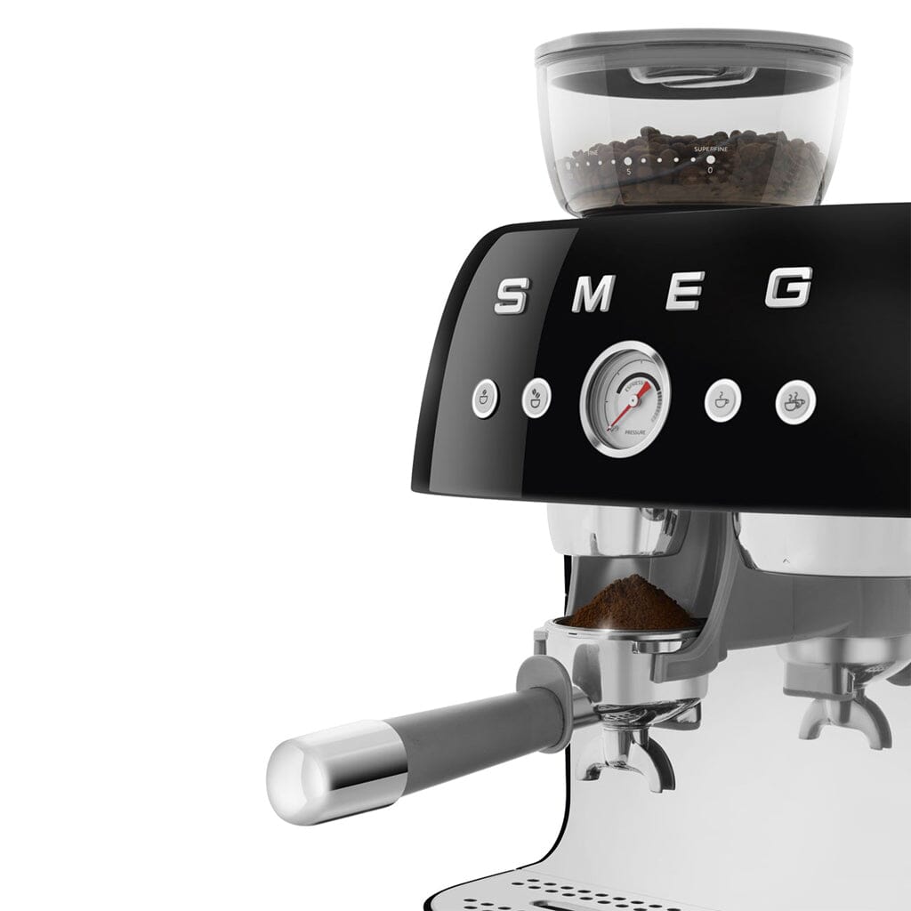 Smeg - Espressomachine | Zwart | Jaren 50 | Handmatige espressomachine met geïntegreerde bonenmaler Handmatige Espressomachine Smeg 