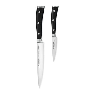 Wüsthof - Coffret de 2 couteaux Classic Ikon - Couteau à fileter flexible + Couteau d'office