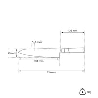 Epoxy Sapphire - Damascus Koksmes 20 cm Shinrai Japan 