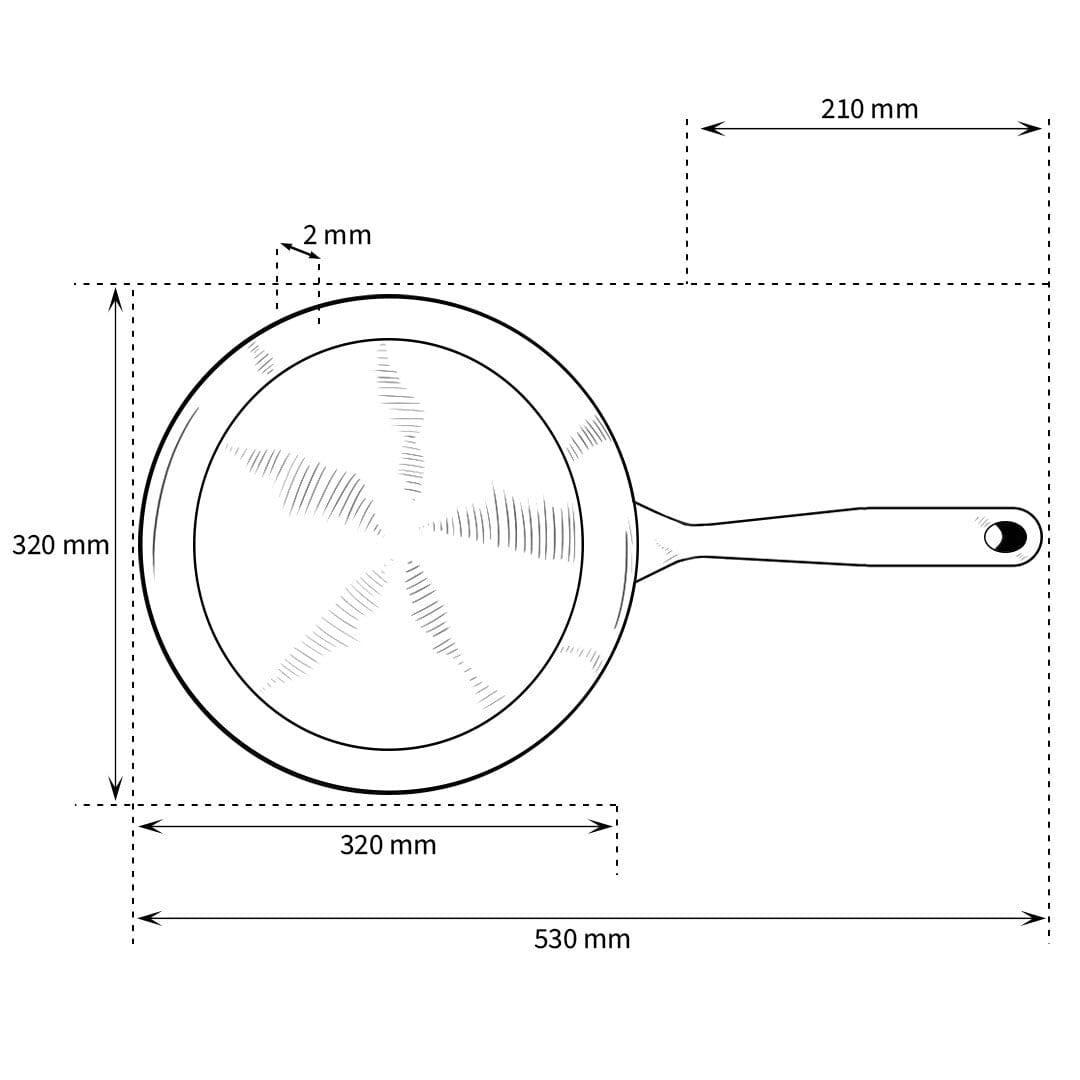 Satake - Koekenpan 32 cm anti-aanbaklaag Koekenpan Satake 