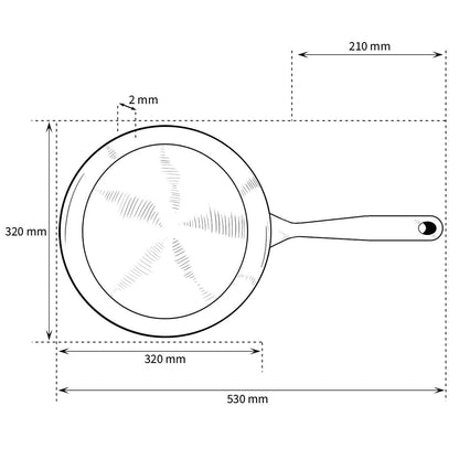 Satake - Koekenpan 32 cm anti-aanbaklaag Koekenpan Satake 